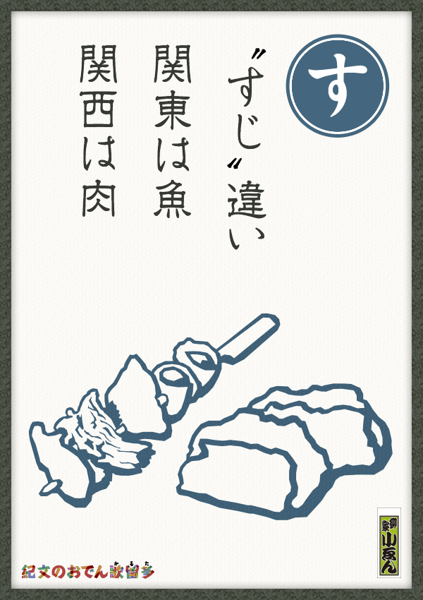 ”すじ”違い　関東は魚　関西は肉