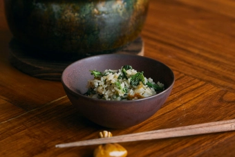 真鯛の磯辺揚の土鍋ご飯