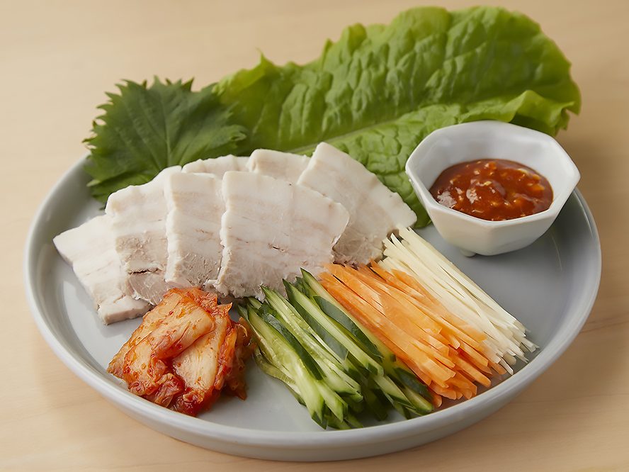 塩豚の夏野菜巻き